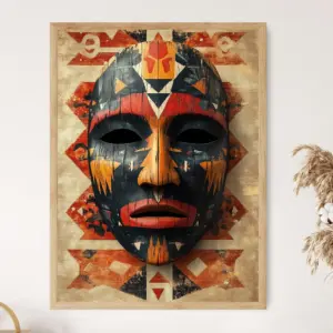 Tribal Wooden Mask Art