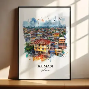 Kumasi Watercolor Print