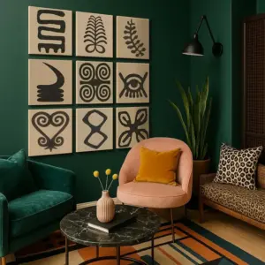 Ghanaian Adinkra Symbol Canvas Art