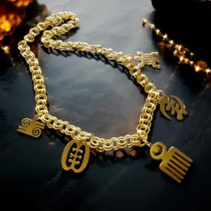 Gold Adinkra Necklace