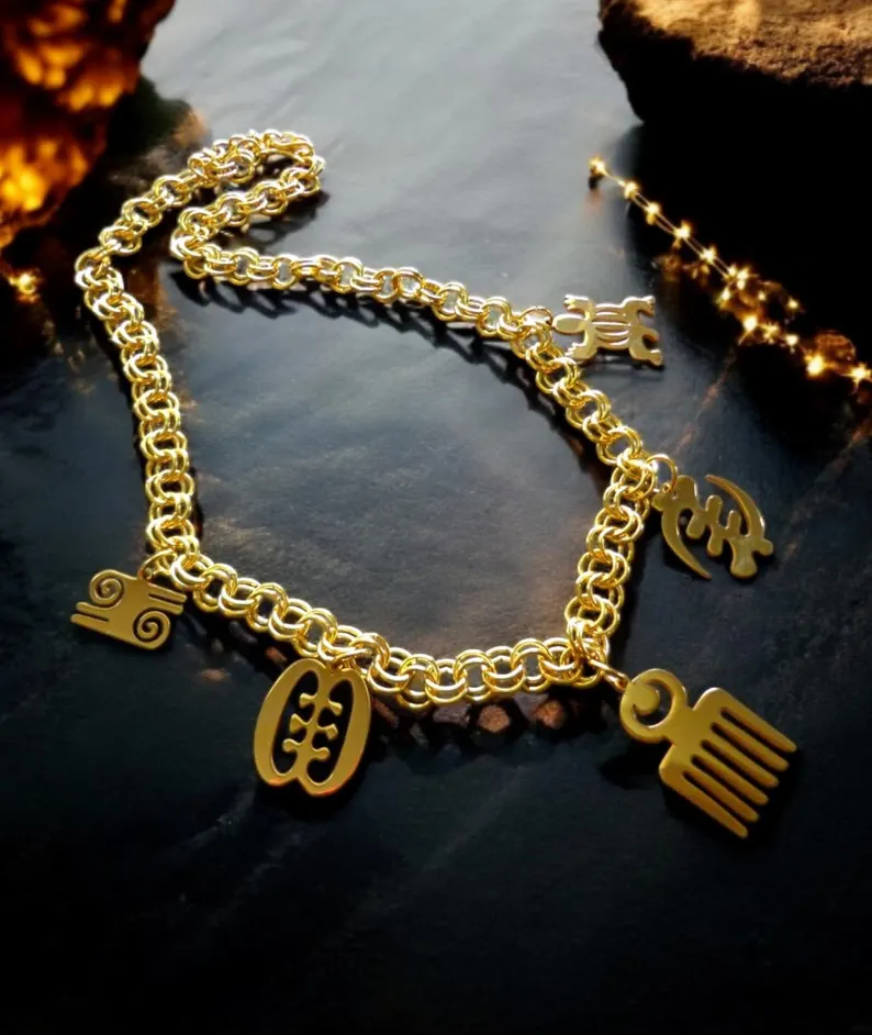 Gold Adinkra Necklace