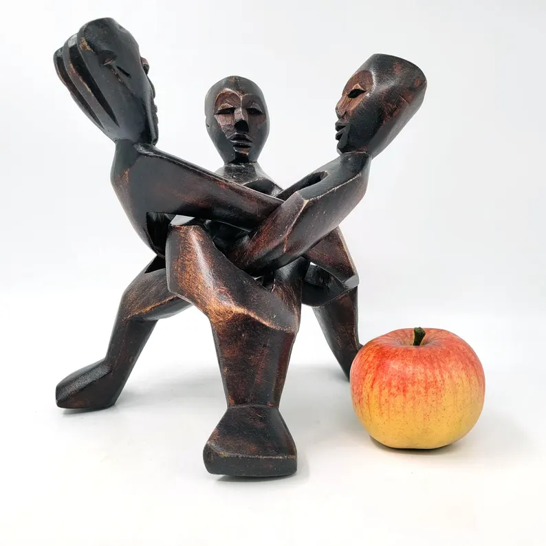 True Unity Wooden Tribal Sculpture