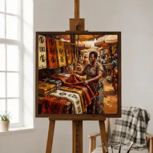 Adinkra Canvas Art