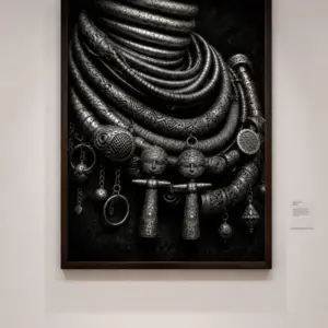 African Tribal Jewelry Print